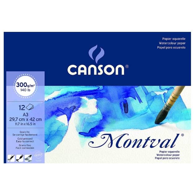 Canson Montval Croquera de Acuarela A4 21 x 29,7 cm - Dibu – Dibu Chile